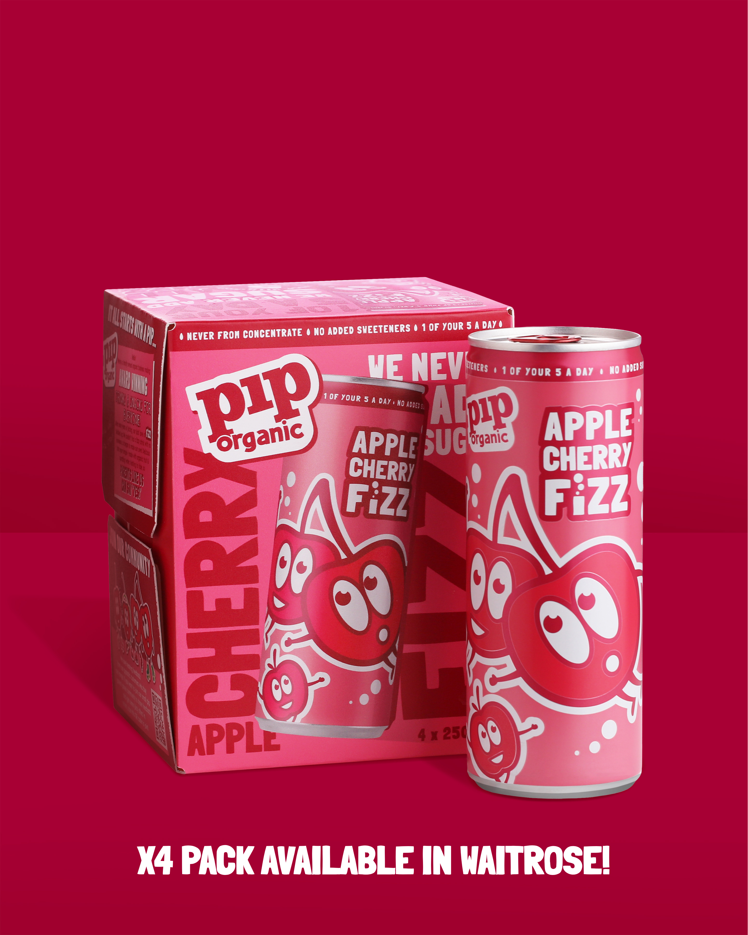 Pip Organic Apple Cherry Fizz 250ml