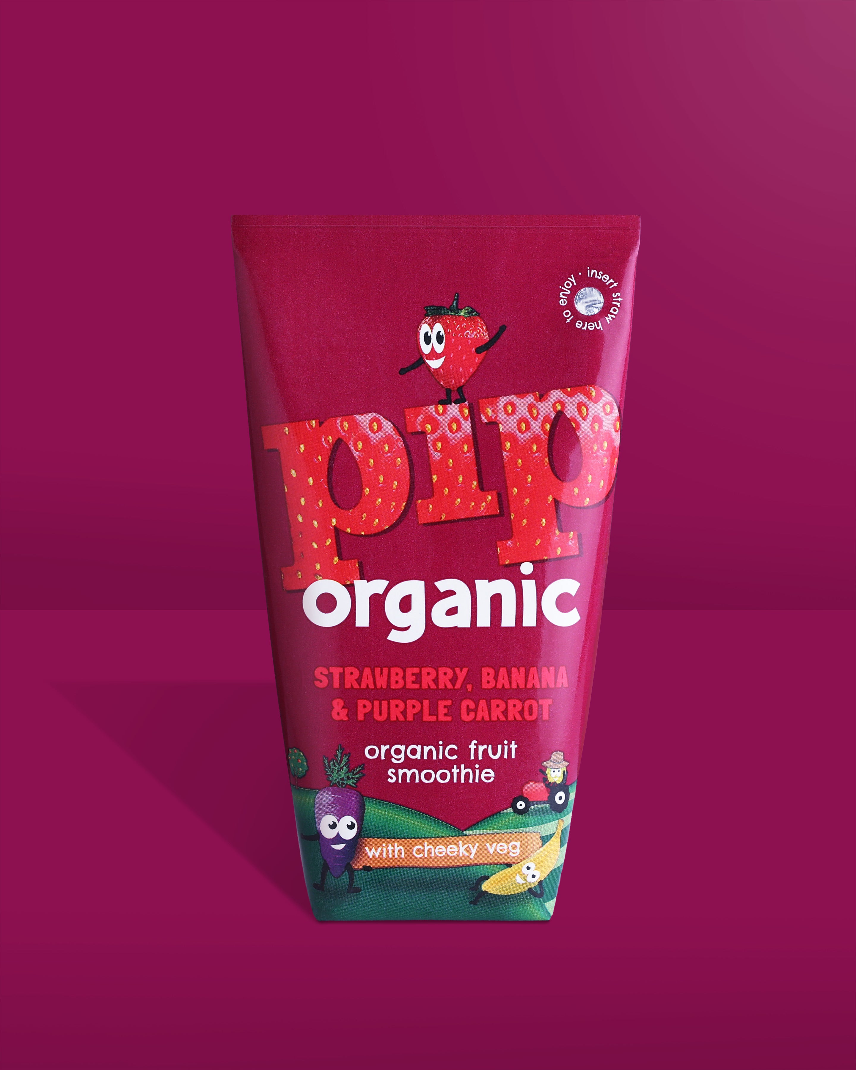 Strawberry, Banana & Purple Carrot Smoothie 180ml