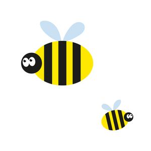 Decorative bee sticker
