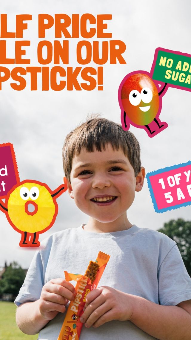 FOR A LIMITED TIME ONLY, 
OUR MANGO PIPSTICKS AND
PINEAPPLE & MANGO PIPSTICKS ARE 50% OFF! 
MIX AND MATCH EITHER FLAVOUR.
ONLY WHILST STOCKS LAST!
BEST BEFORE DATE IS MAY 10TH 2025.

🥭🧡🥭🧡🥭🧡🥭🧡🥭🧡🥭

T&C’s
50% off a case of our pipsticks. Box of x24 pipsticks normal RRP costs £19.99 and will be discounted to £10.00 per case.
Free shipping for orders over £30.
Shipping to mainland UK only. Only valid on Pipsticks with
Best before date 10th May 2025. Valid for direct to consumer customers only.
Non-returnable or refundable.
ONLY WHILST STOCKS LAST!
